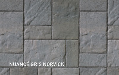 Dalles Permacon Lafitt Mondrian Plus 60 Couleur Nuancé Gris Norvick