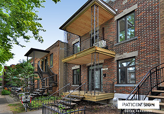 Balconies and front doors by Patio Design inc.