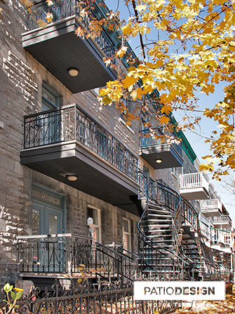 Balconies and front doors by Patio Design inc.