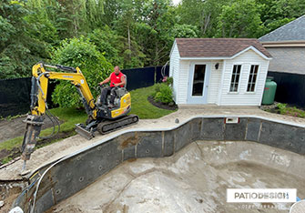 Démolition de piscine creusée par Patio Design inc.