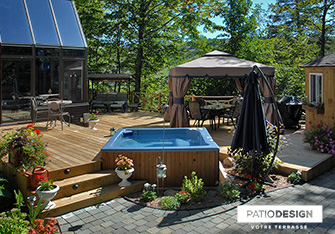 Patio with a SPA by Patio Design inc.