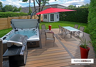 Patio with a SPA by Patio Design inc.