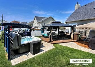 Patio with a SPA by Patio Design inc.