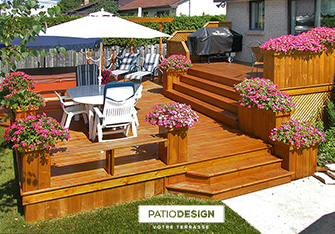 Patio with a SPA by Patio Design inc.