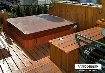 Patio with a SPA by Patio Design inc.