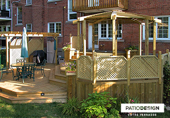 Patio with a SPA by Patio Design inc.