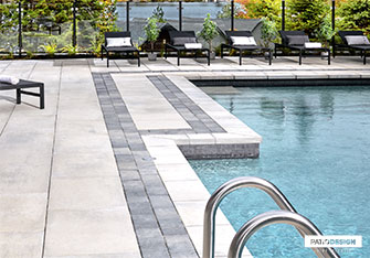 Pavés Permacon Mondrian Plus 60 Petit Rectangle par Patio Design inc.