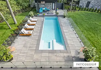 Fiberglass Inground Pool by Patio Design inc.