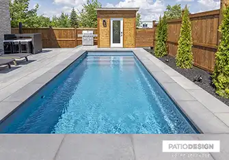 Piscine creusée en fibre de verre par Patio Design inc.