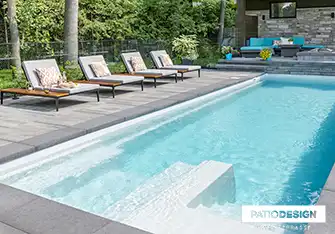 Fiberglass Inground Pool by Patio Design inc.